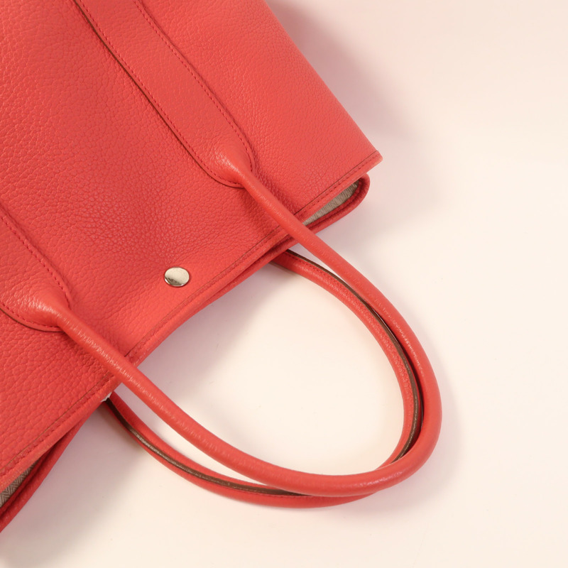HERMES Negonda皮革Garden Party PM銀扣手挽袋Bougainvillier-4