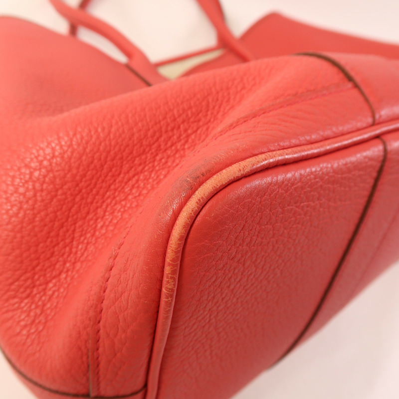 HERMES Negonda皮革Garden Party PM銀扣手挽袋Bougainvillier-10