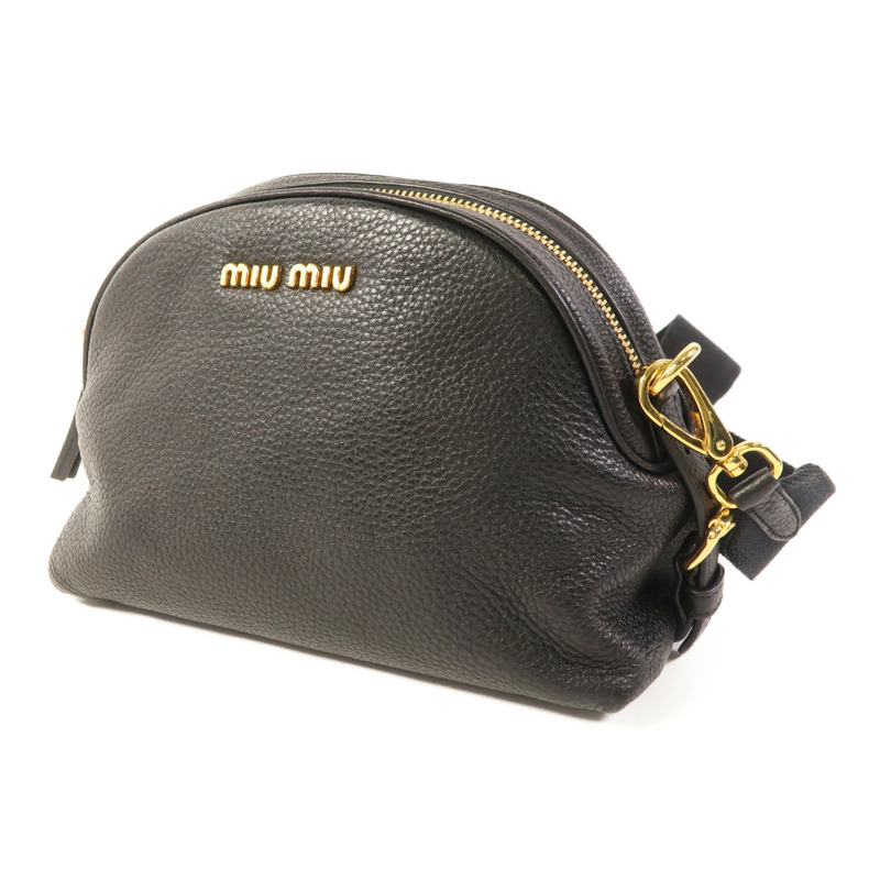 Miu Miu 牛皮皮革Shoulder Bag金扣肩背袋-2