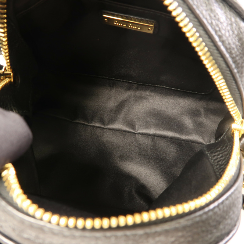 Miu Miu 牛皮皮革Shoulder Bag金扣肩背袋-5