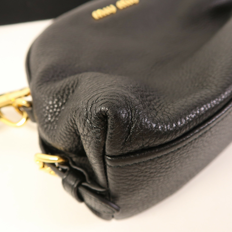 Miu Miu 牛皮皮革Shoulder Bag金扣肩背袋-10