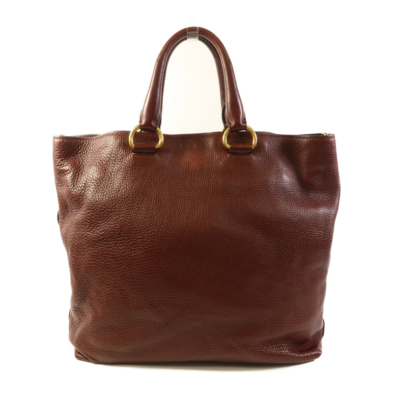 PRADA 牛皮皮革2 Way Shoulder Bag金扣手挽肩背兩用袋-2