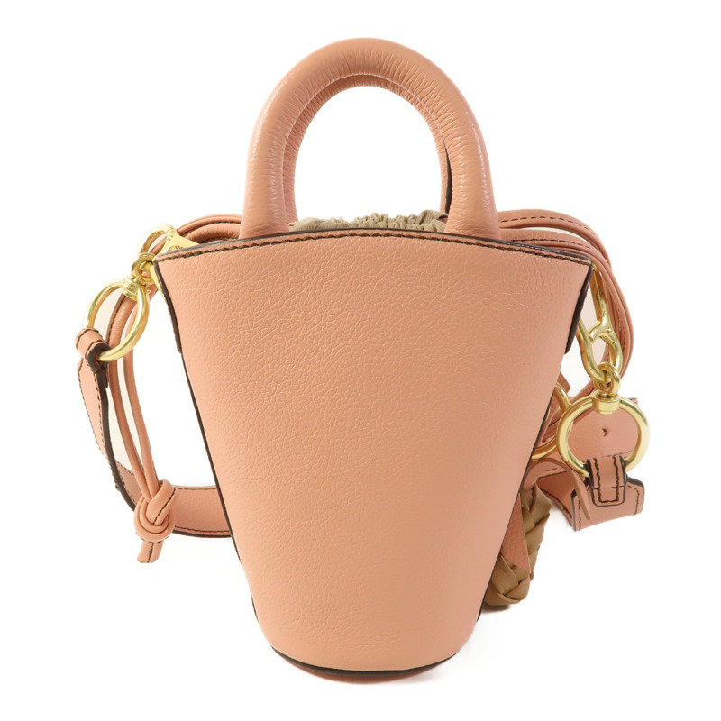 Chloe 牛皮皮革2 Way Shoulder金扣手挽肩背兩用袋-1