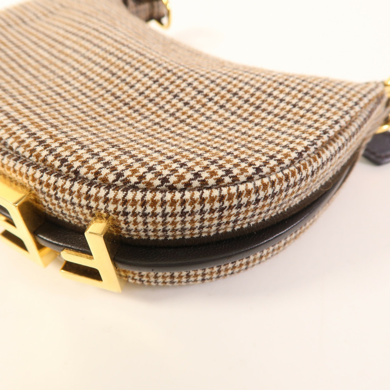 FENDI 羊毛Nano Fendigraphy金扣手挽袋-11