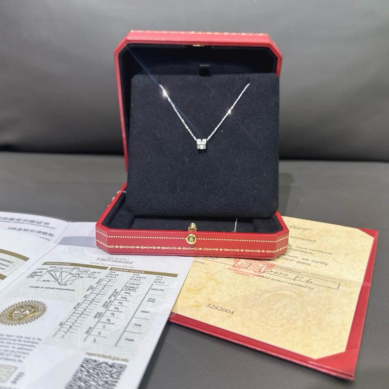 Cartier卡地亚0.7克拉牛头石钻石项链-0