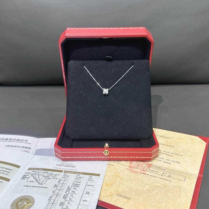 Cartier卡地亚0.7克拉牛头石钻石项链-1