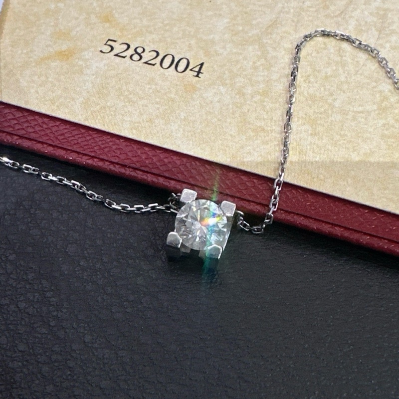 Cartier卡地亚0.7克拉牛头石钻石项链-4