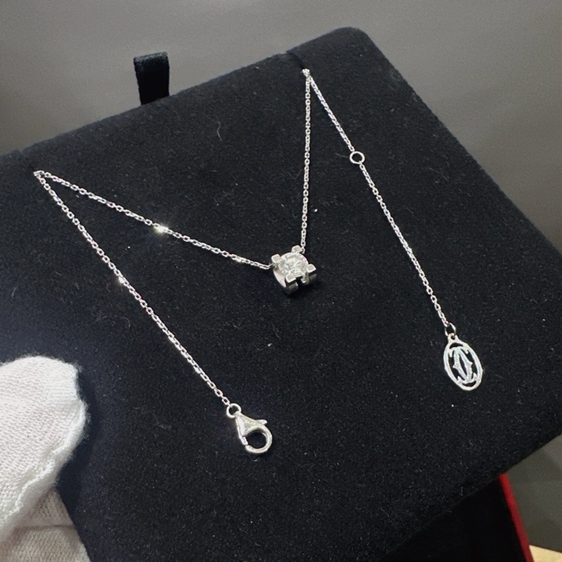 Cartier卡地亚0.7克拉牛头石钻石项链-6