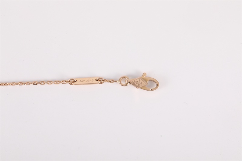 VAN CLEEF&ARPELS(梵克雅寶) Sweet Alhambra 小號單花手鏈 新扣 18K玫瑰金/紅玉髓 S-M碼 玫瑰金-3