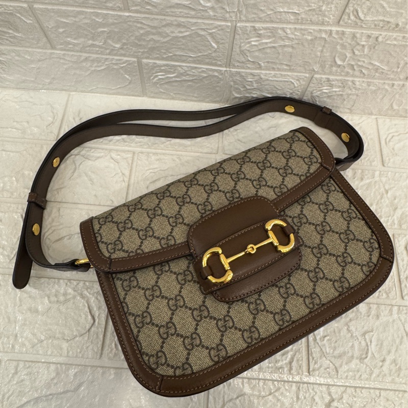 Gucci咖pvc1955斜背包GM-0