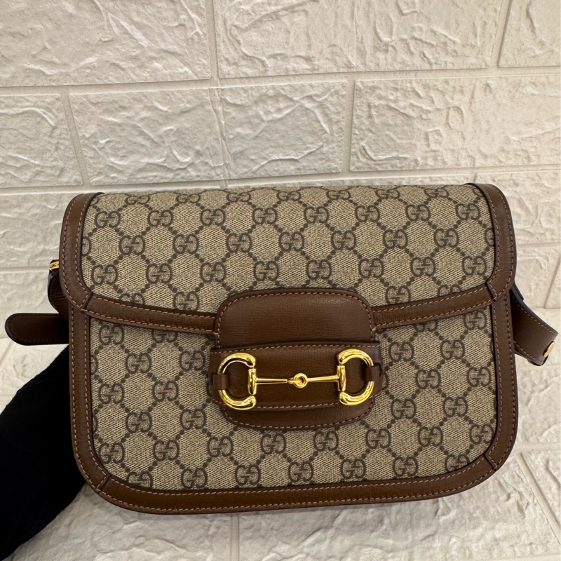 Gucci咖pvc1955斜背包GM-1