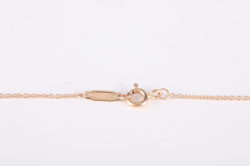 TIFFANY&CO(蒂芙尼) Tiffany T 微笑項鏈 小號 滿鑽 18K玫瑰金/鑽石 項鏈 玫瑰金 18K-4