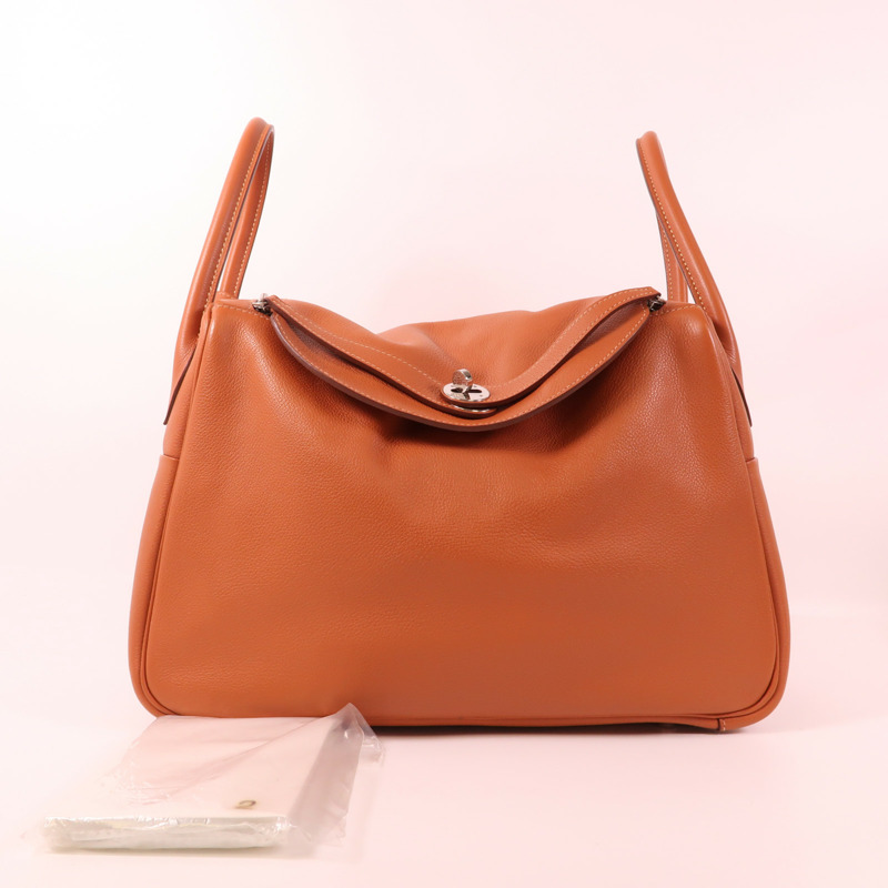 HERMES Evercolor皮革Lindy 34銀扣手挽肩背兩用袋-13