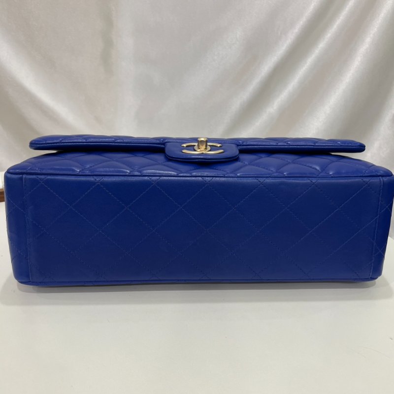 CHANEL A58601/18開 深藍色羊皮 CF MAXI-4