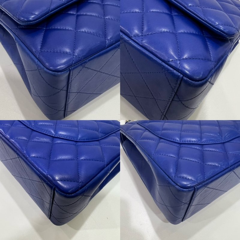 CHANEL A58601/18開 深藍色羊皮 CF MAXI-10