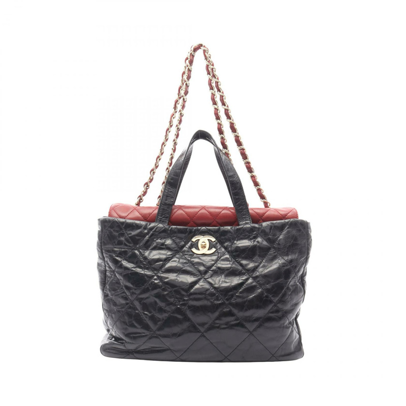 CHANEL Matelasse 鏈條單肩包 小牛皮 羔羊皮 BK 波爾多色 二手 GHW-0