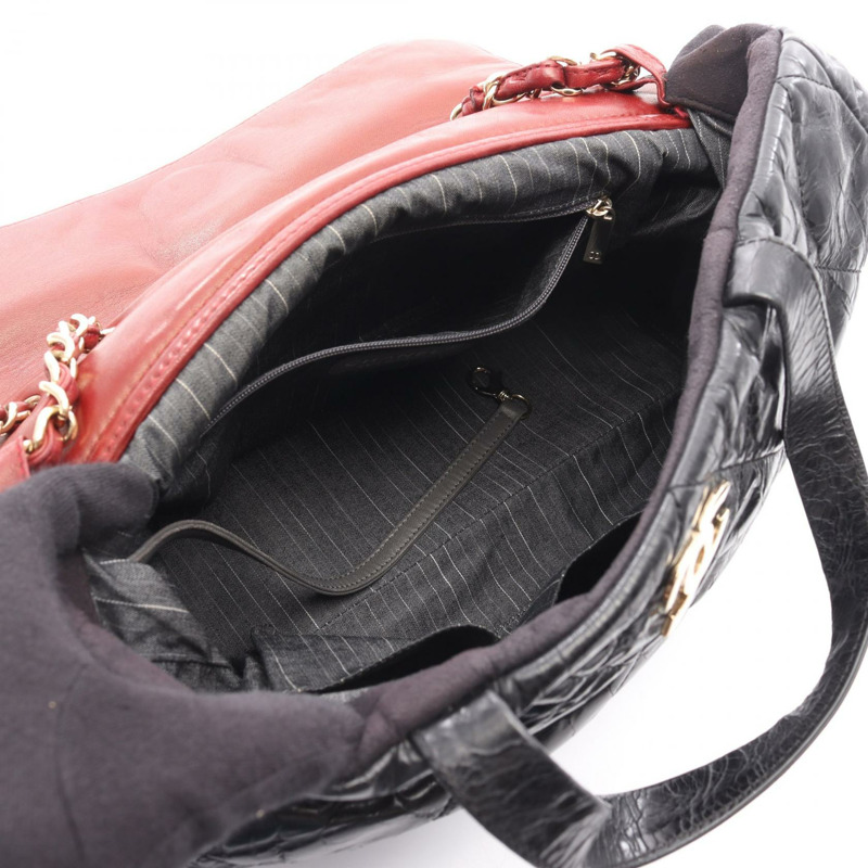 CHANEL Matelasse 鏈條單肩包 小牛皮 羔羊皮 BK 波爾多色 二手 GHW-2