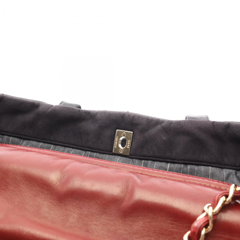 CHANEL Matelasse 鏈條單肩包 小牛皮 羔羊皮 BK 波爾多色 二手 GHW-5