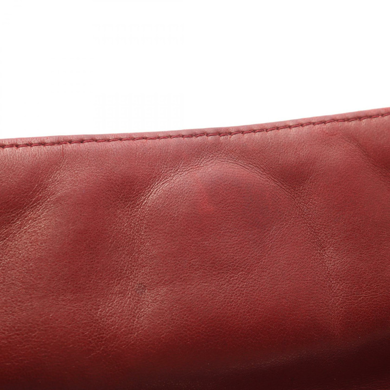 CHANEL Matelasse 鏈條單肩包 小牛皮 羔羊皮 BK 波爾多色 二手 GHW-7