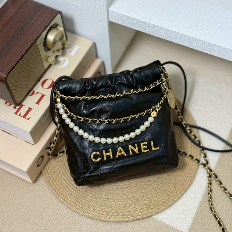 🏷️Chanel.23S 22 mini bag 珍珠垃圾袋 限量秀款 芯片款-0