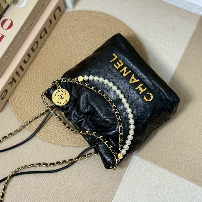 🏷️Chanel.23S 22 mini bag 珍珠垃圾袋 限量秀款 芯片款-1