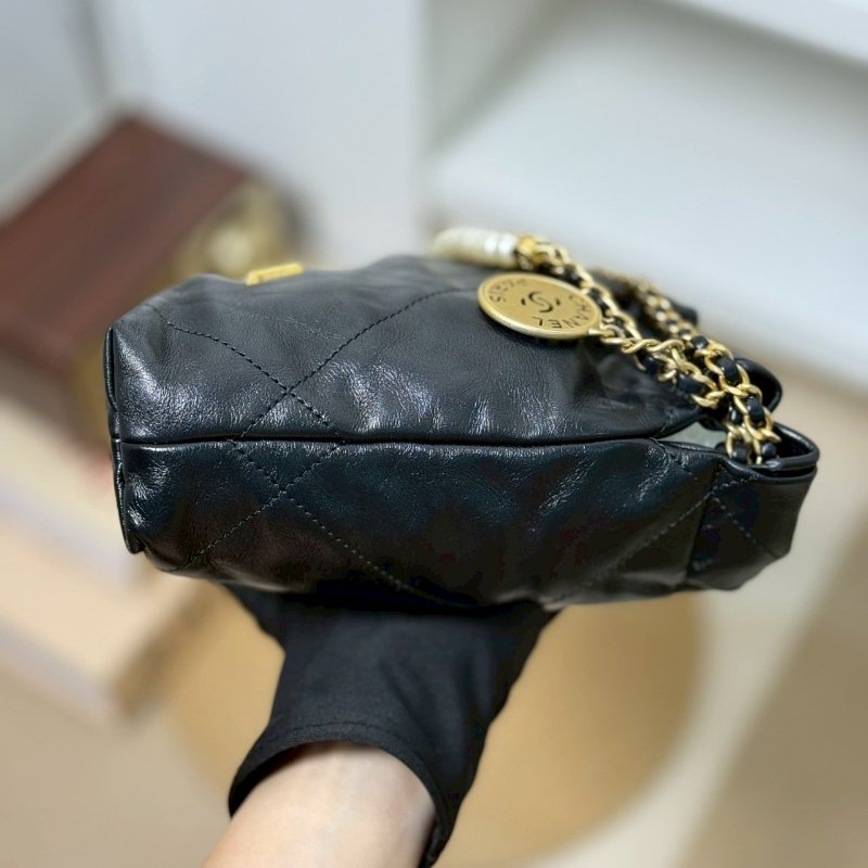 🏷️Chanel.23S 22 mini bag 珍珠垃圾袋 限量秀款 芯片款-4