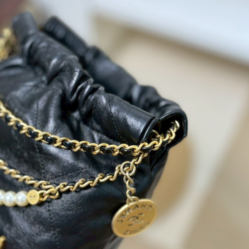 🏷️Chanel.23S 22 mini bag 珍珠垃圾袋 限量秀款 芯片款-10