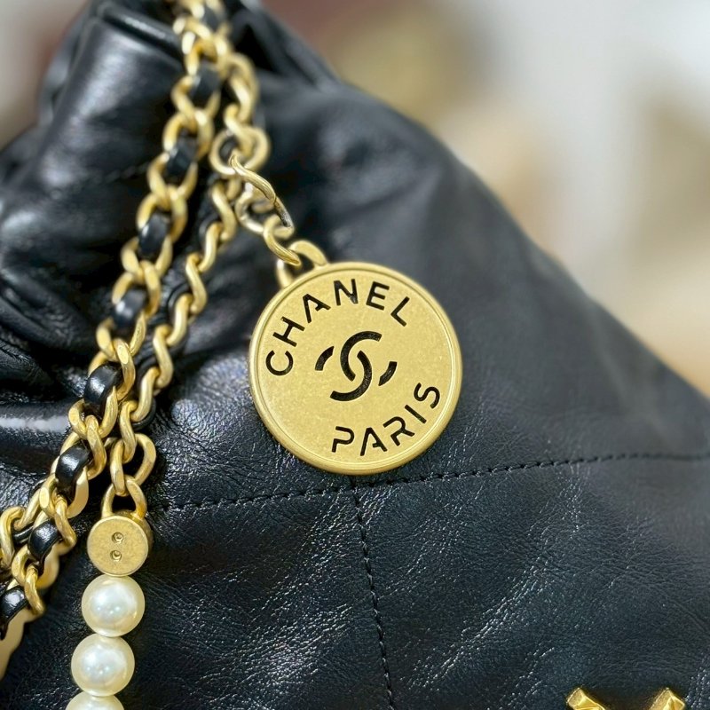 🏷️Chanel.23S 22 mini bag 珍珠垃圾袋 限量秀款 芯片款-17