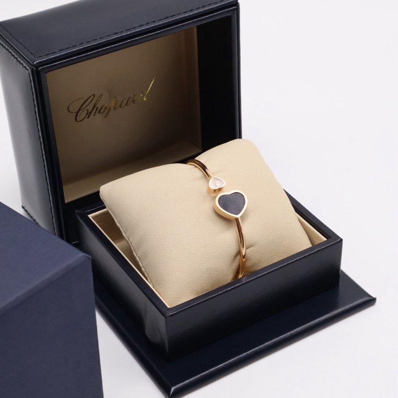 Chopard Happy hearts18K玫瑰金東陵石手環- XS 0.05carat-0