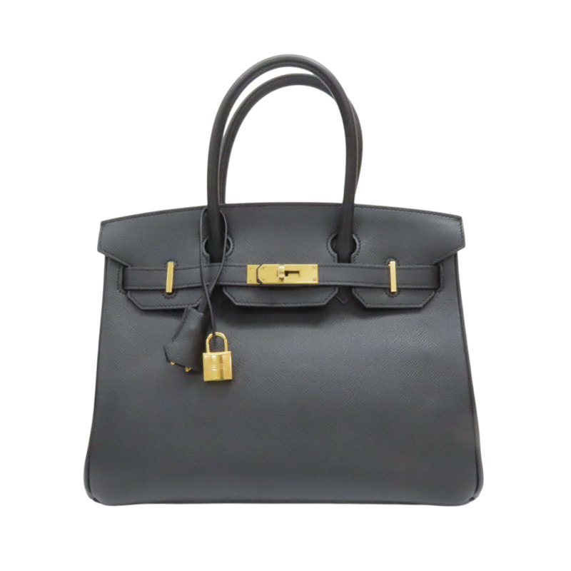 黑色 Epsom牛革 Birkin 30 柏金包 手提包 A刻 金扣 A IS 960 AH-0