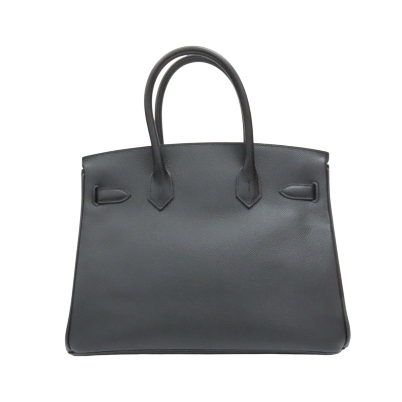 黑色 Epsom牛革 Birkin 30 柏金包 手提包 A刻 金扣 A IS 960 AH-1