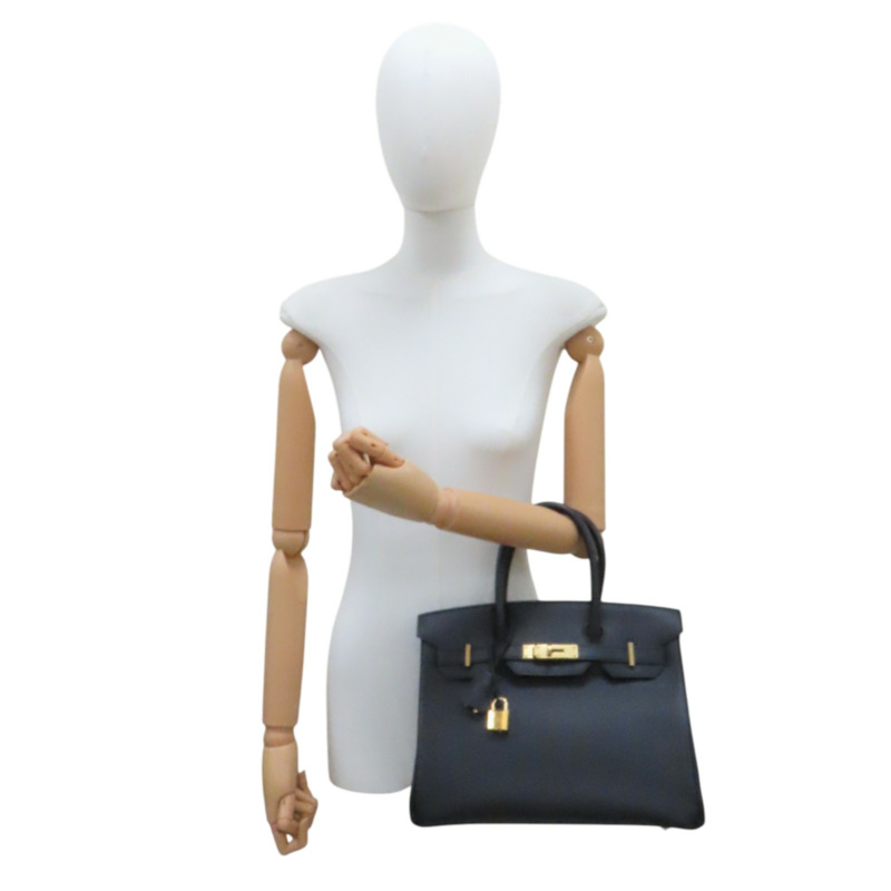 黑色 Epsom牛革 Birkin 30 柏金包 手提包 A刻 金扣 A IS 960 AH-9