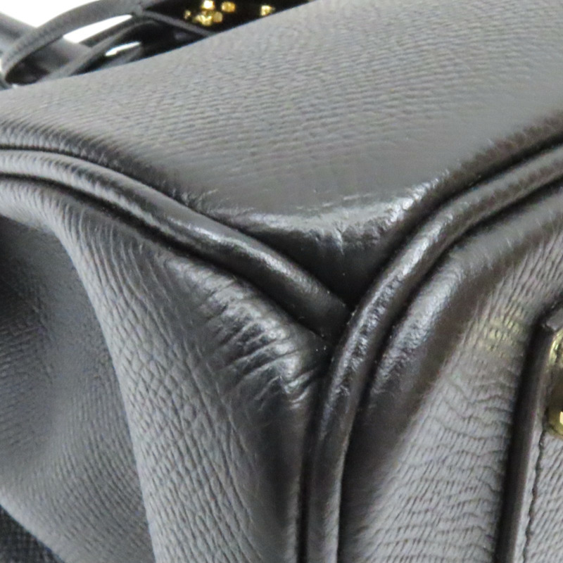 黑色 Epsom牛革 Birkin 30 柏金包 手提包 A刻 金扣 A IS 960 AH-10