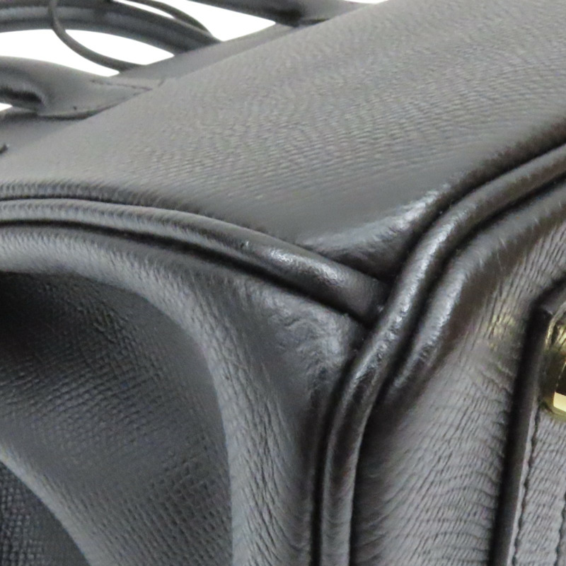 黑色 Epsom牛革 Birkin 30 柏金包 手提包 A刻 金扣 A IS 960 AH-12