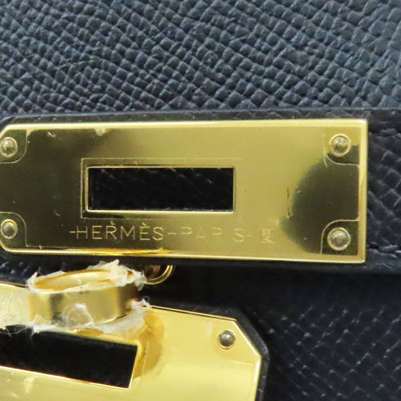 黑色 Epsom牛革 Birkin 30 柏金包 手提包 A刻 金扣 A IS 960 AH-14