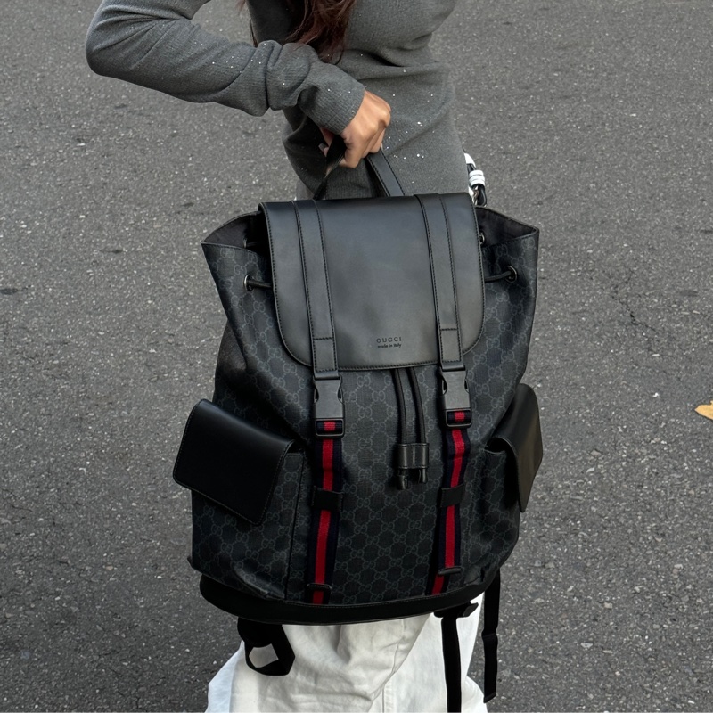 (超稀有) GUCCI Supreme 經典老花 後背包🎒 專櫃11萬-0