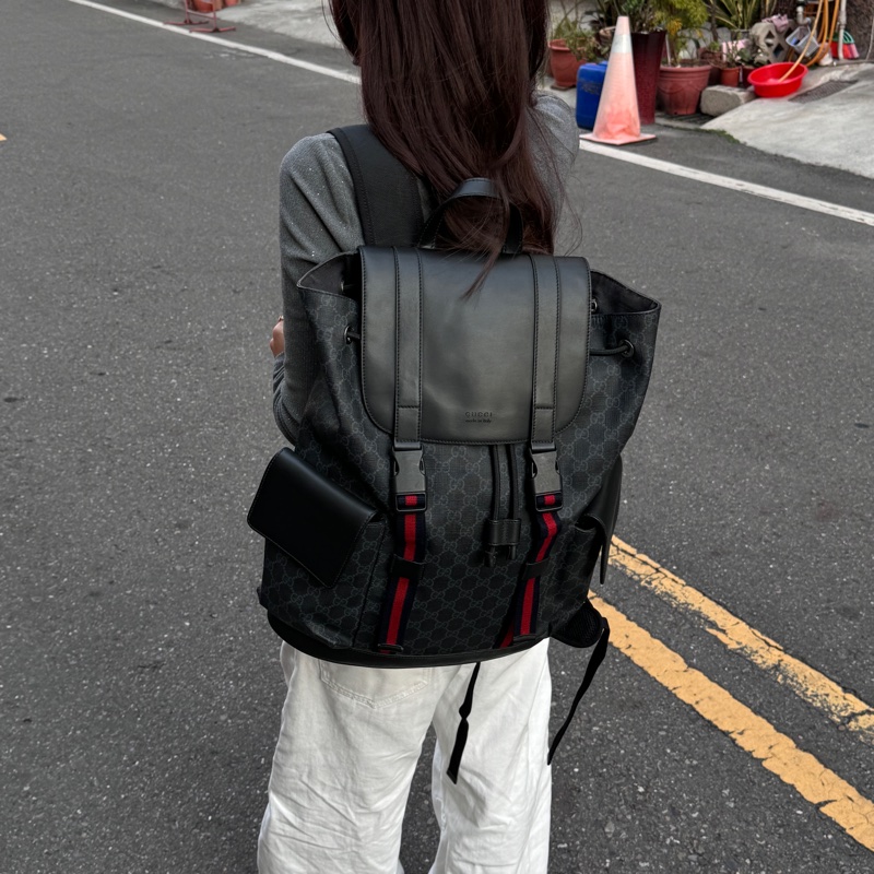 (超稀有) GUCCI Supreme 經典老花 後背包🎒 專櫃11萬-2