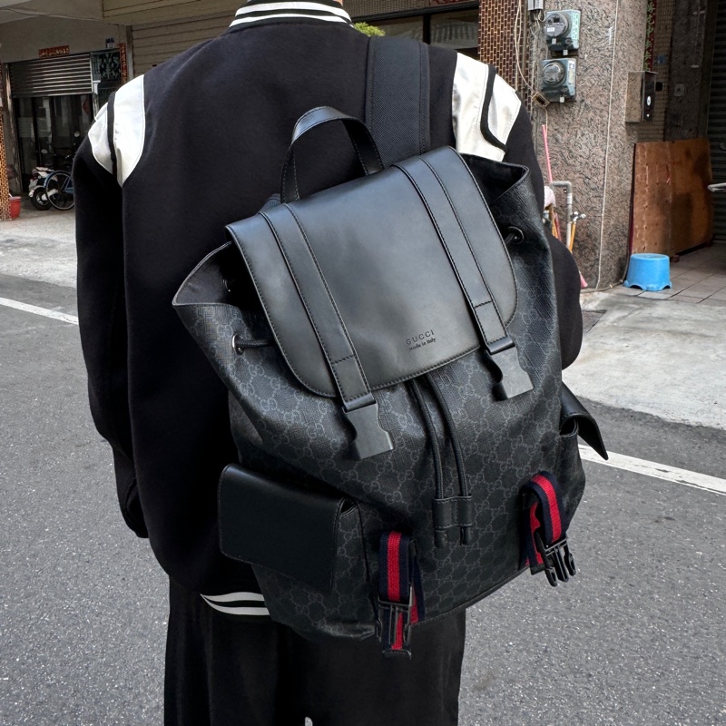 (超稀有) GUCCI Supreme 經典老花 後背包🎒 專櫃11萬-4