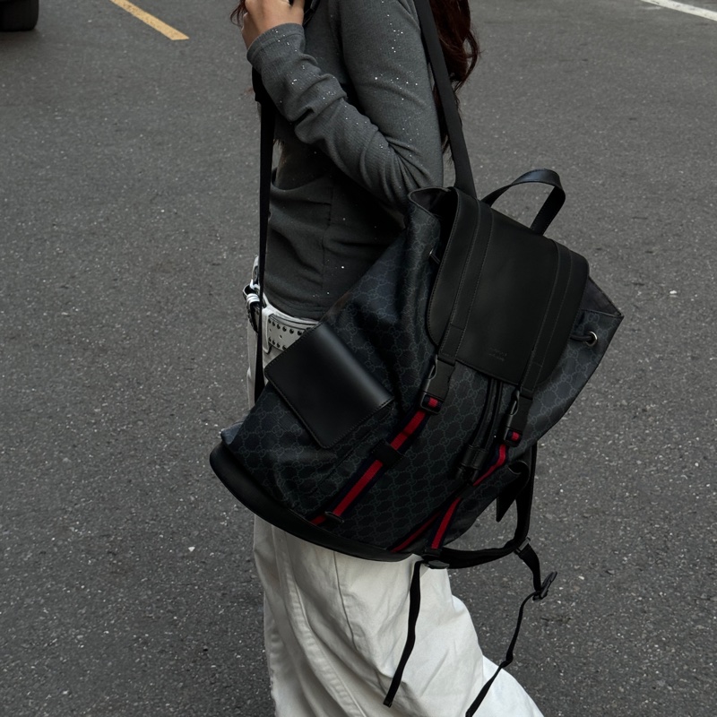 (超稀有) GUCCI Supreme 經典老花 後背包🎒 專櫃11萬-8