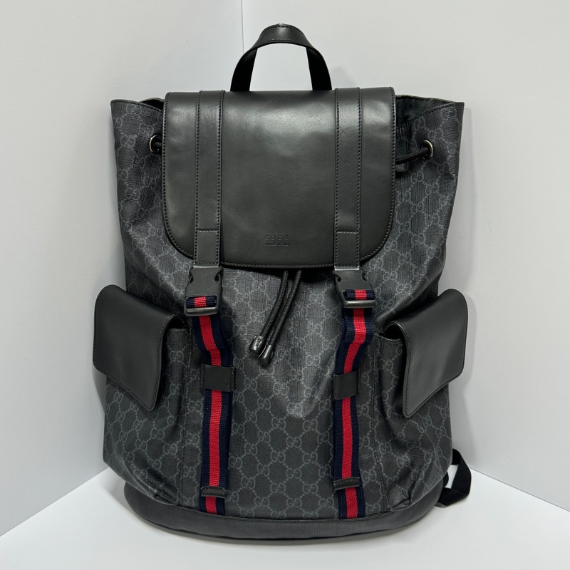 (超稀有) GUCCI Supreme 經典老花 後背包🎒 專櫃11萬-11