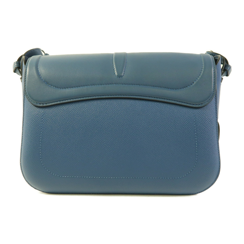 HERMES Epsom皮革/Swift皮革Harnais銀扣肩背袋Colvert-1