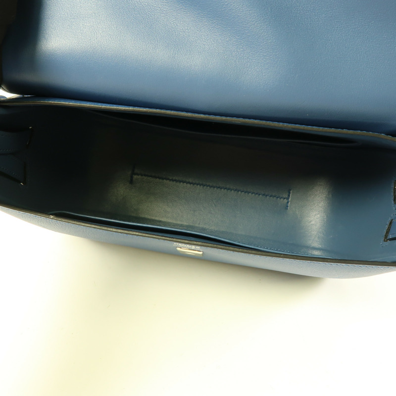 HERMES Epsom皮革/Swift皮革Harnais銀扣肩背袋Colvert-5