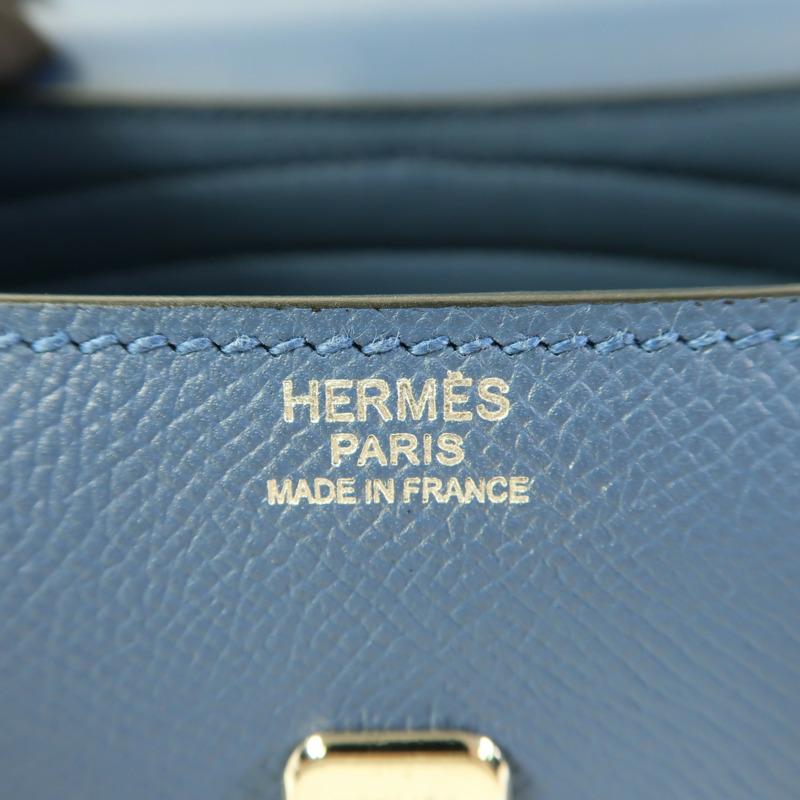 HERMES Epsom皮革/Swift皮革Harnais銀扣肩背袋Colvert-6