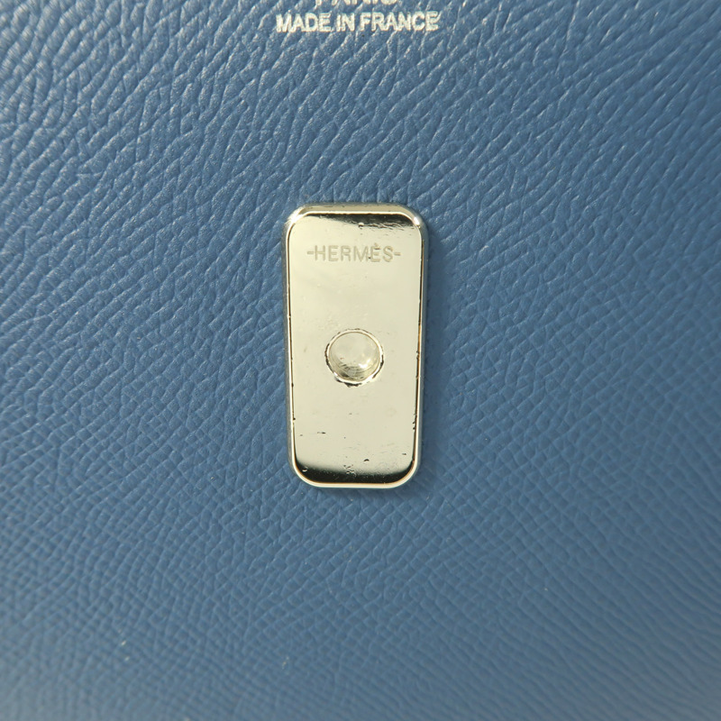 HERMES Epsom皮革/Swift皮革Harnais銀扣肩背袋Colvert-8