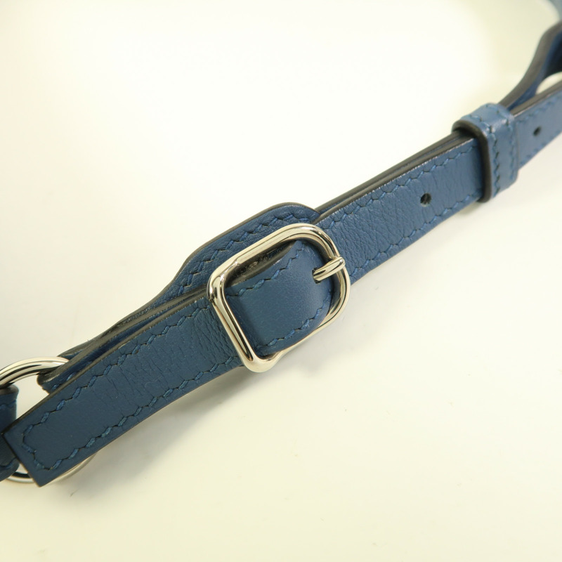 HERMES Epsom皮革/Swift皮革Harnais銀扣肩背袋Colvert-9