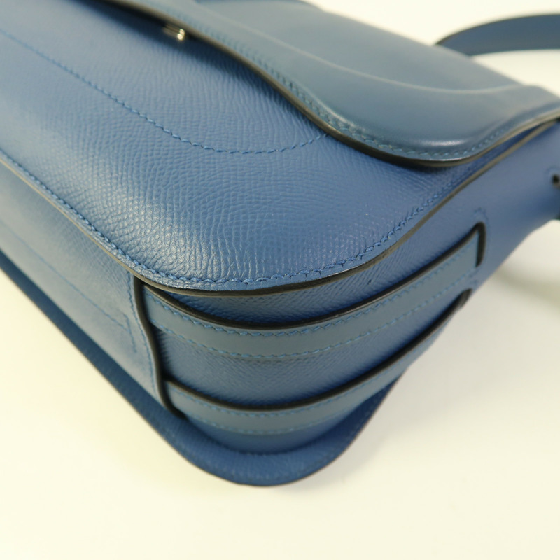 HERMES Epsom皮革/Swift皮革Harnais銀扣肩背袋Colvert-10