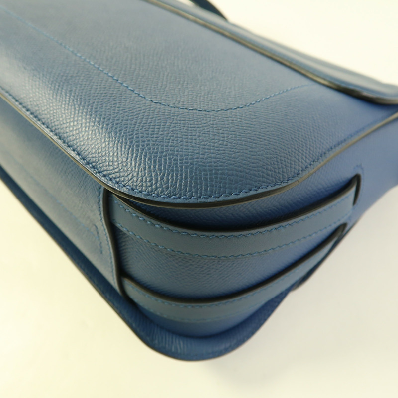 HERMES Epsom皮革/Swift皮革Harnais銀扣肩背袋Colvert-12