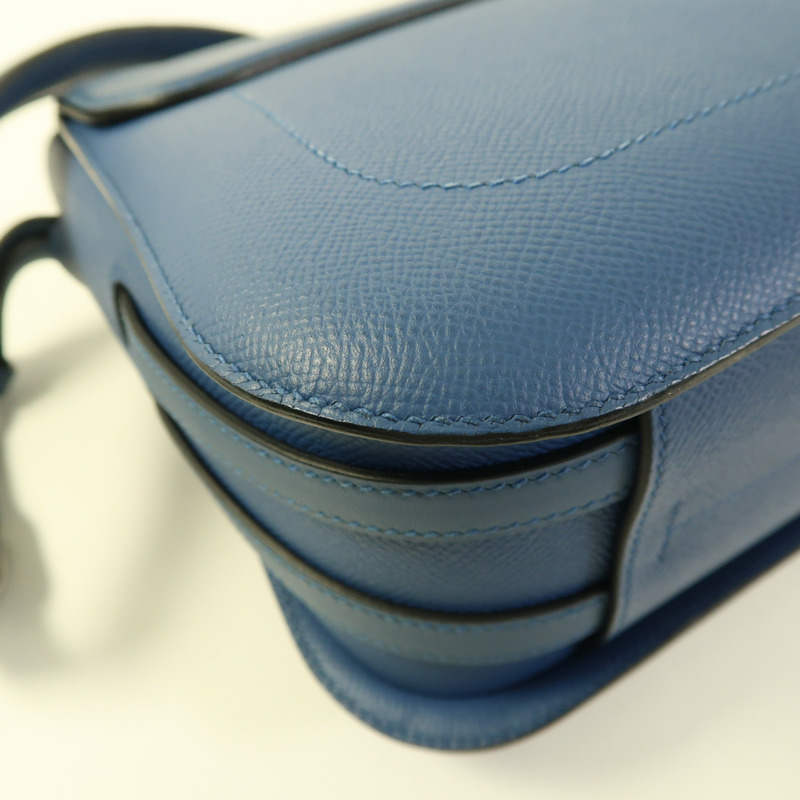 HERMES Epsom皮革/Swift皮革Harnais銀扣肩背袋Colvert-13