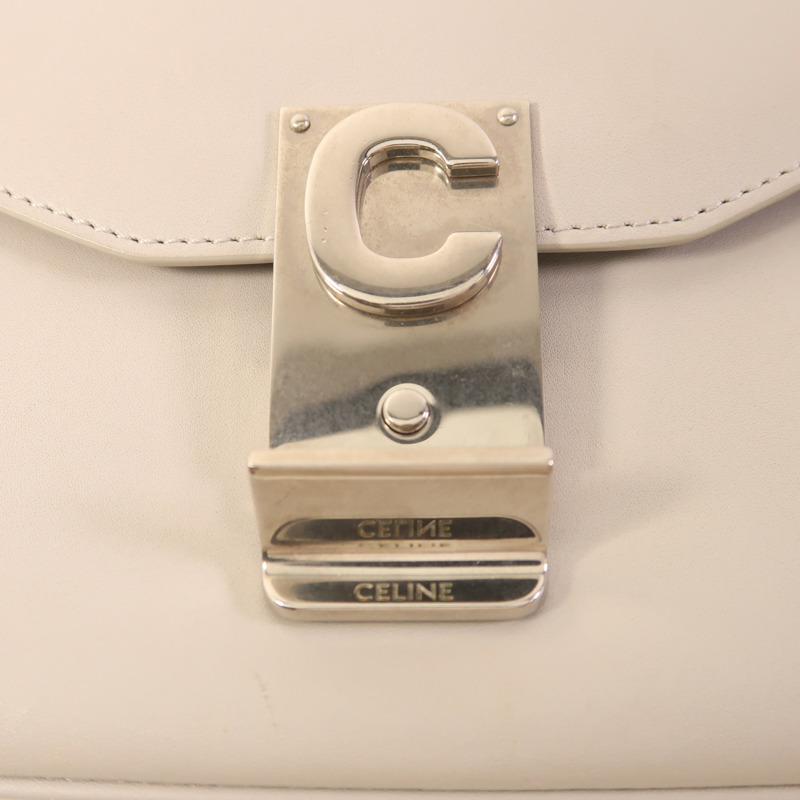 CELINE 牛皮皮革Medium C鏈帶肩背袋-9