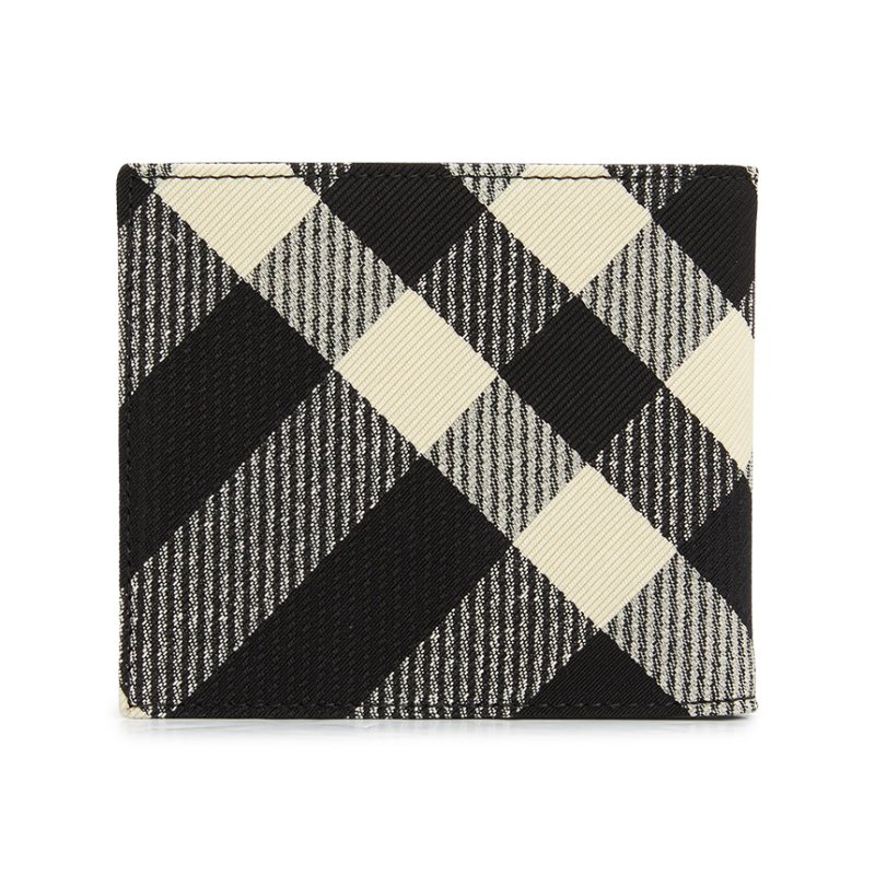 BURBERRY 黑白格子皮夾-1
